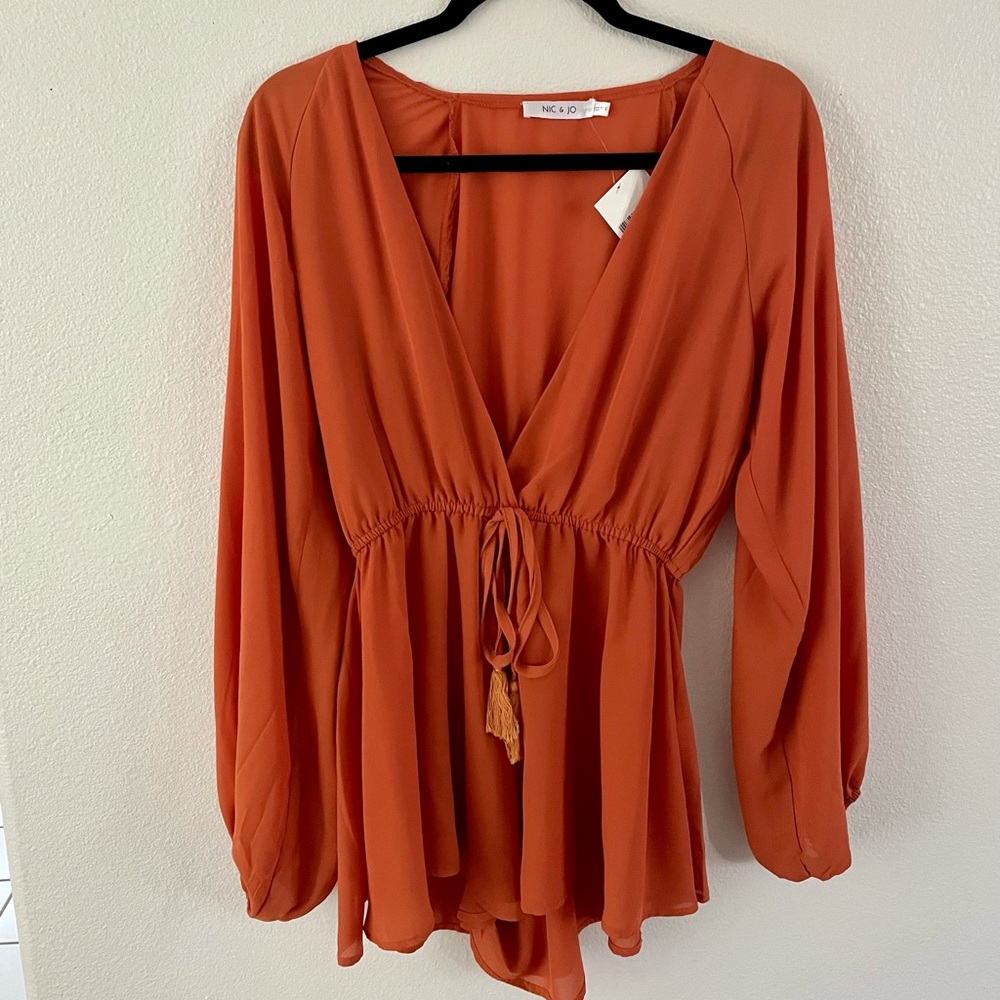 NEW F21 orange romper